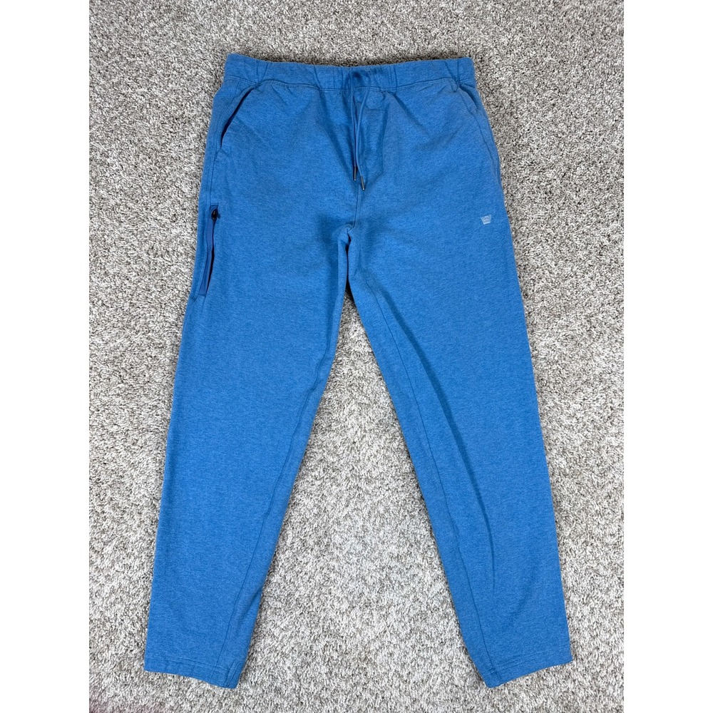 Mack Weldon Ace Sweatpants Mens Large Blue Cotton Spandex Athleisure Lounge